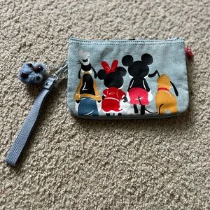 Kipling Kids Pouch - Gray and Red with Disney Characters